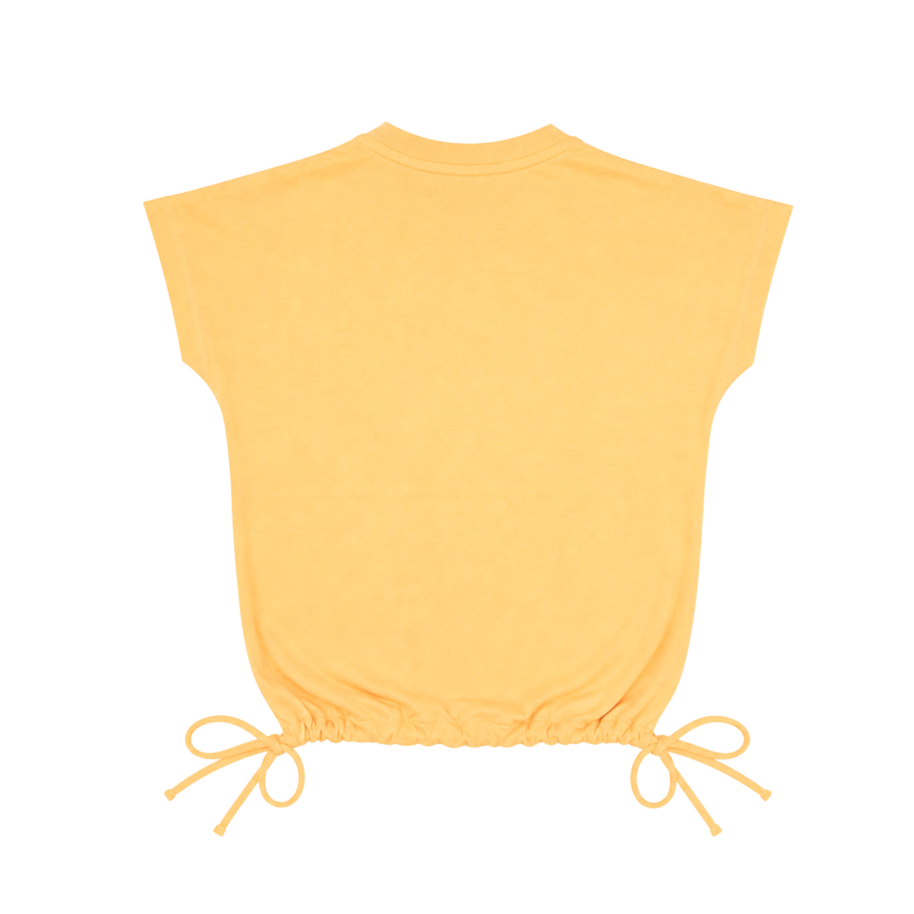 Floral Garden Yellow Crop Tee – Premium Soft Cotton with Adjustable