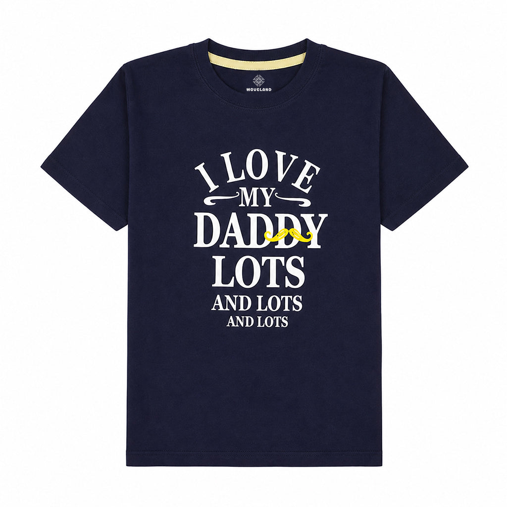 I Love My Daddy" Navy Graphic Tee – Premium Soft Cotton