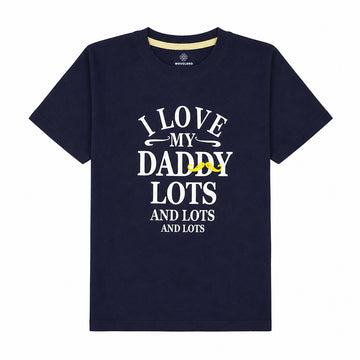 I Love My Daddy" Navy Graphic Tee – Premium Soft Cotton