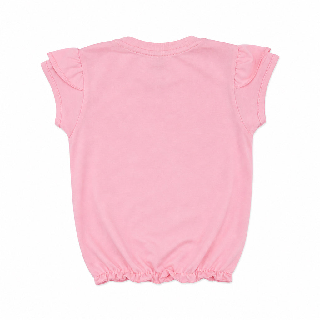 Cool" Retro Pink Tee – Soft Premium Cotton with Layered Ruffles