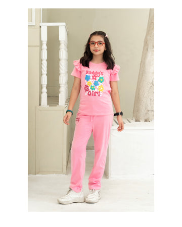 𝗗𝗮𝗱𝗱𝘆'𝘀 𝗚𝗶𝗿l pink Ruffle set
