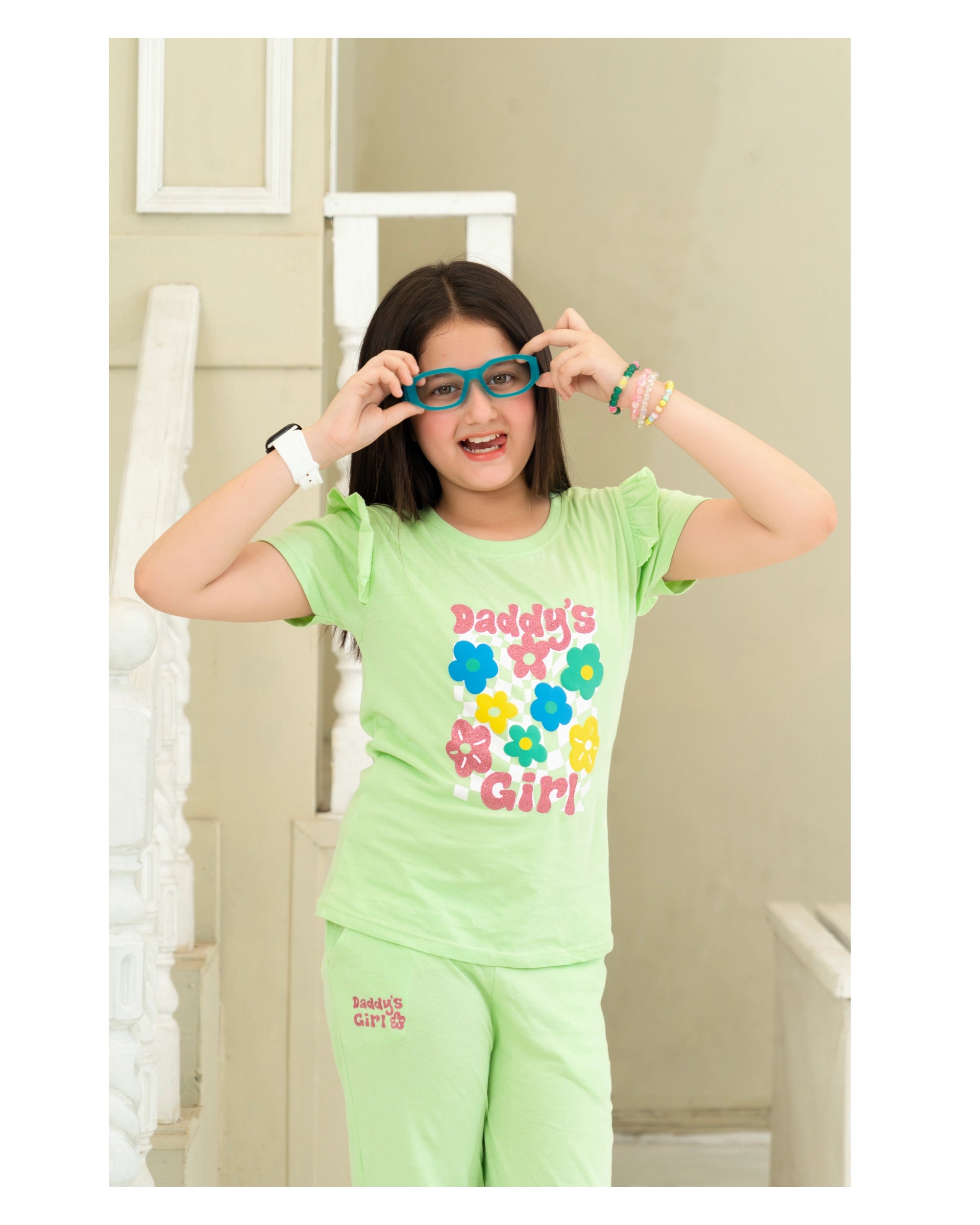 Daddy's Girl Lime Ruffle Set