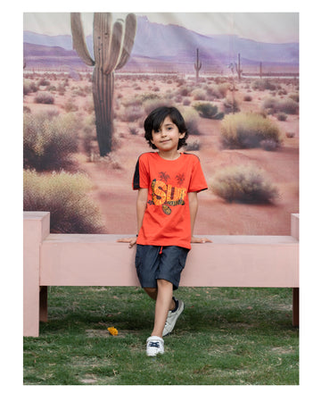 Orange Surf Graphic Tee